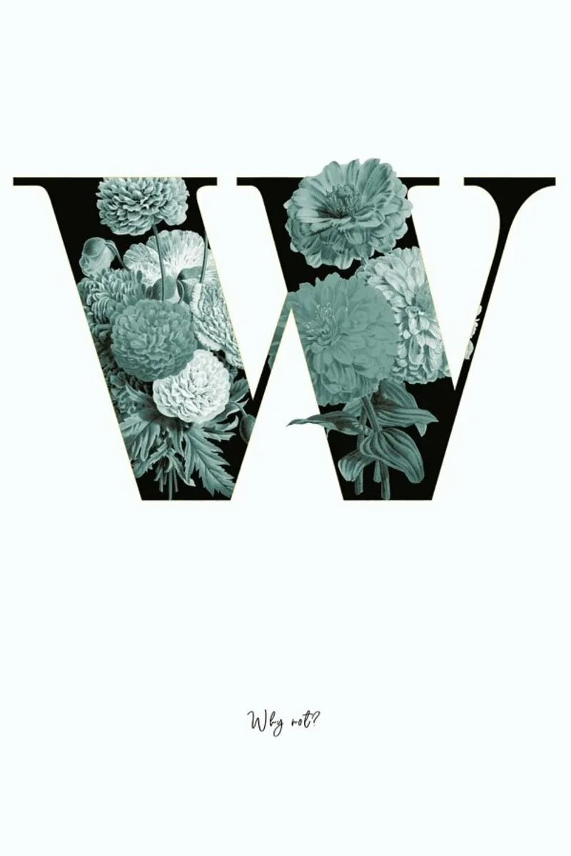 Flower Alphabet - W pellicola backlit da Froilein Juno