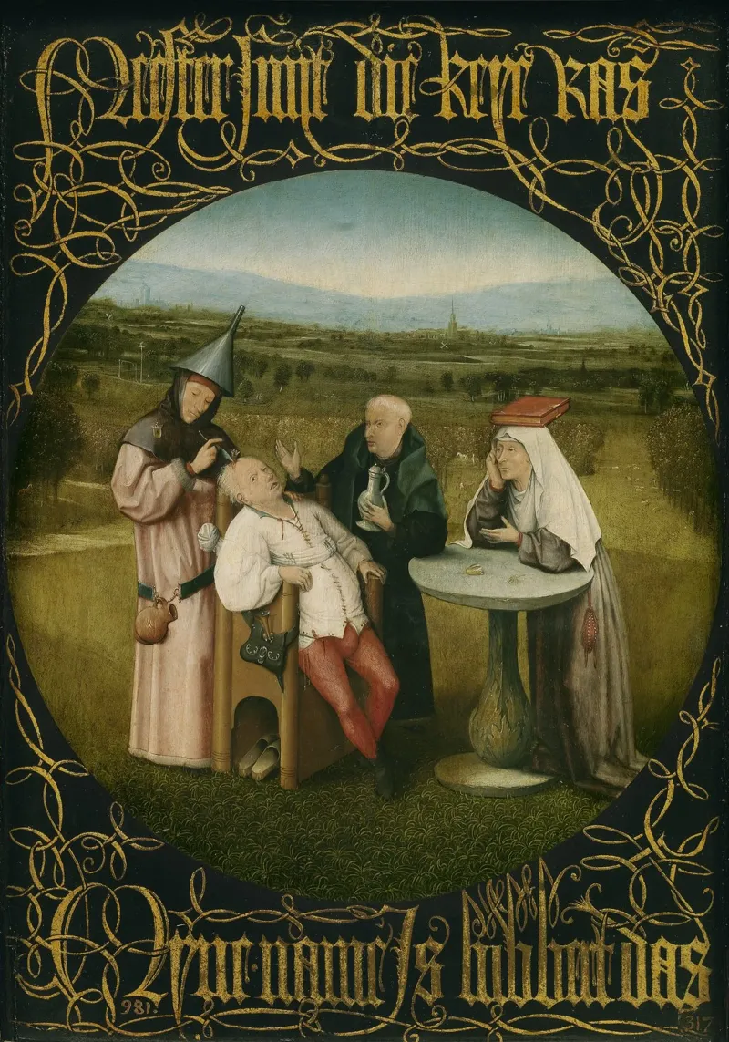 Hieronymus Bosch - The Extraction of the Stone of Madness canvas with Floater frame by William Store