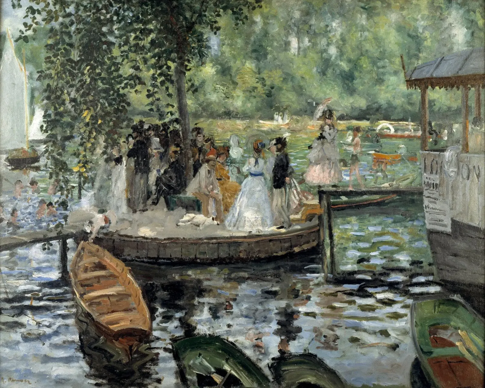 Pierre-Auguste Renoir - La Grenouillère pellicola backlit da Timeless Artworks