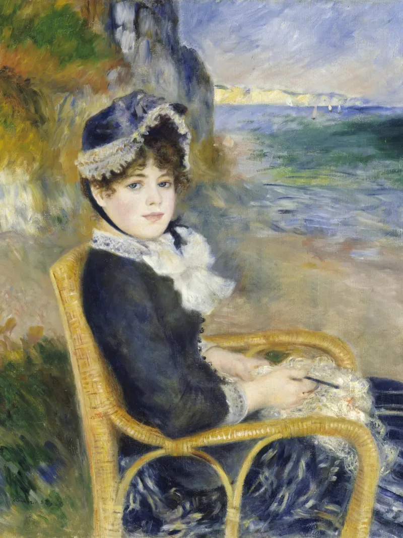Pierre-Auguste Renoir - In riva al mare pellicola backlit da Timeless Artworks