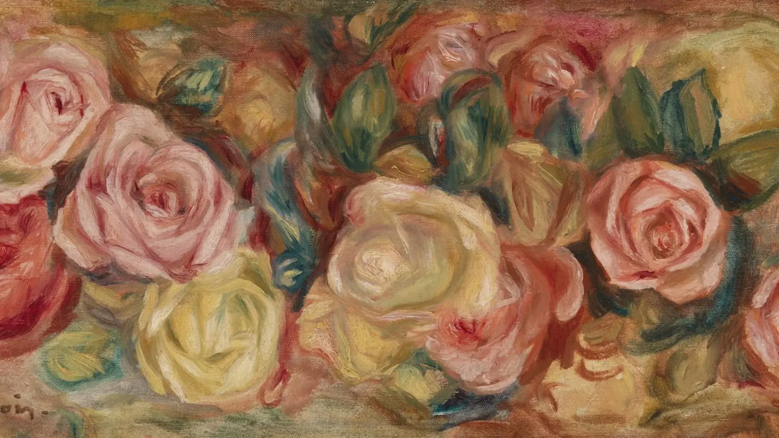 Pierre-Auguste Renoir - Rose pellicola backlit da Timeless Artworks