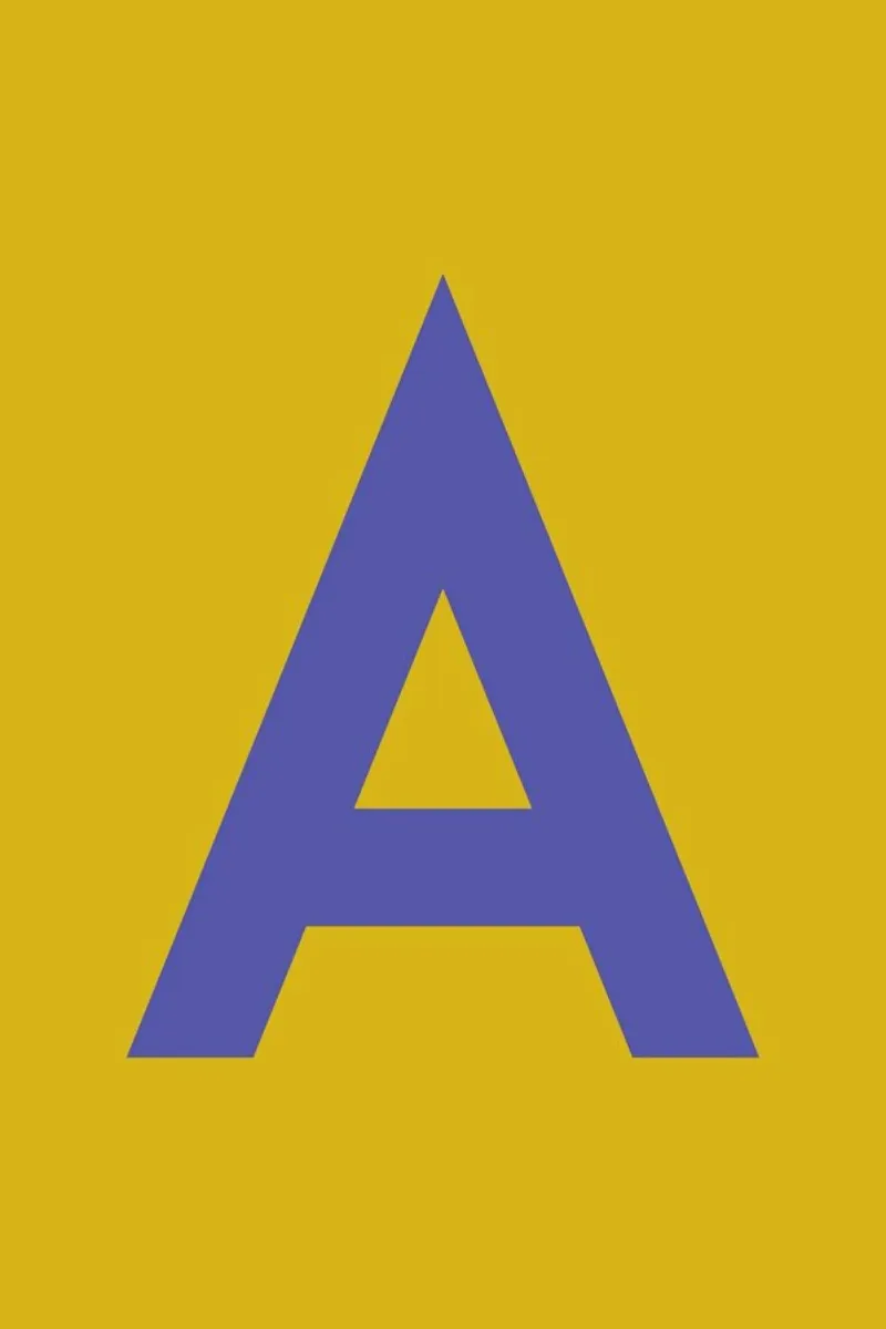 Yellow Letter A alu-dibond by Studio One