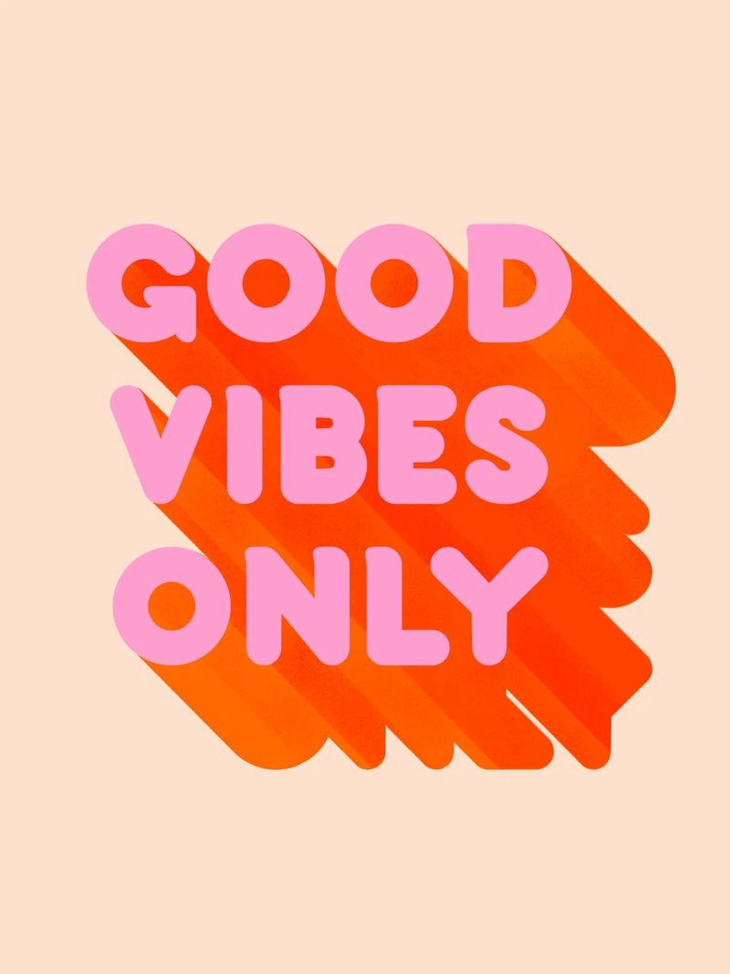 Retro "Good Vibes Only" Grafikdruck Hahnemühle von showmemars