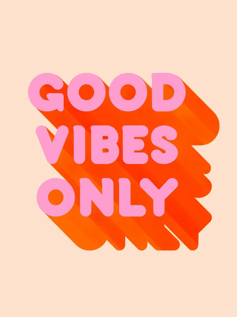 Impresión gráfica retro "Good Vibes Only hahnemühle de showmemars