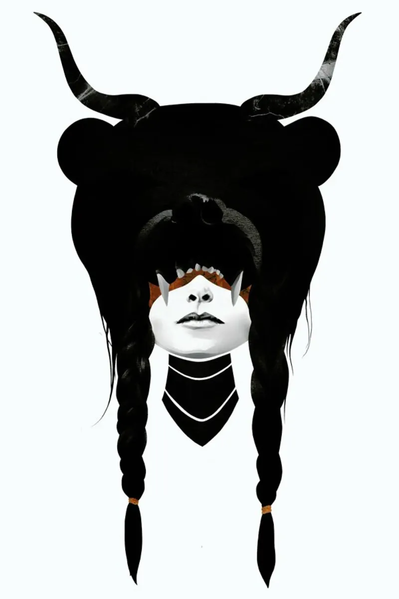 Bear Warrior poster con telaio in legno da Ruben Ireland