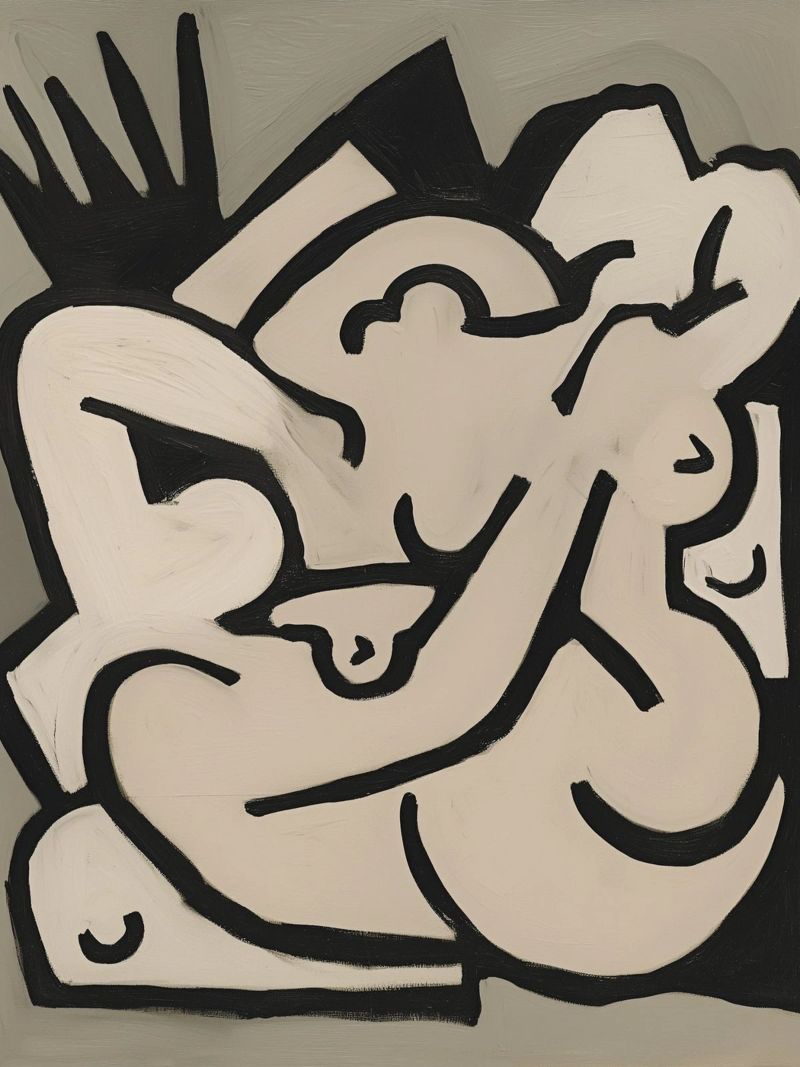 Corps abstrait Mouvement poster de Carinaprint