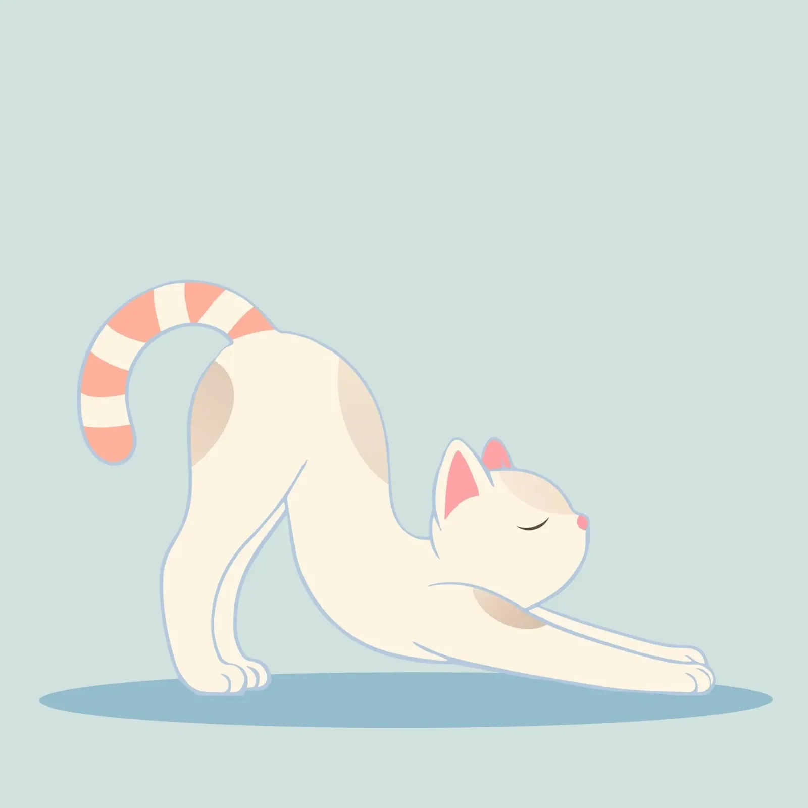 süße Katze in der klassischen Yoga Dehnpose Poster von namosh