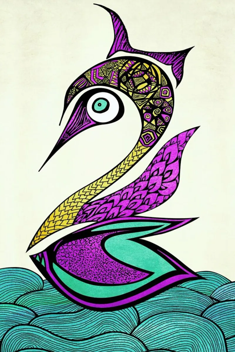 Mystic Swan pellicola backlit da Pom Graphic Design
