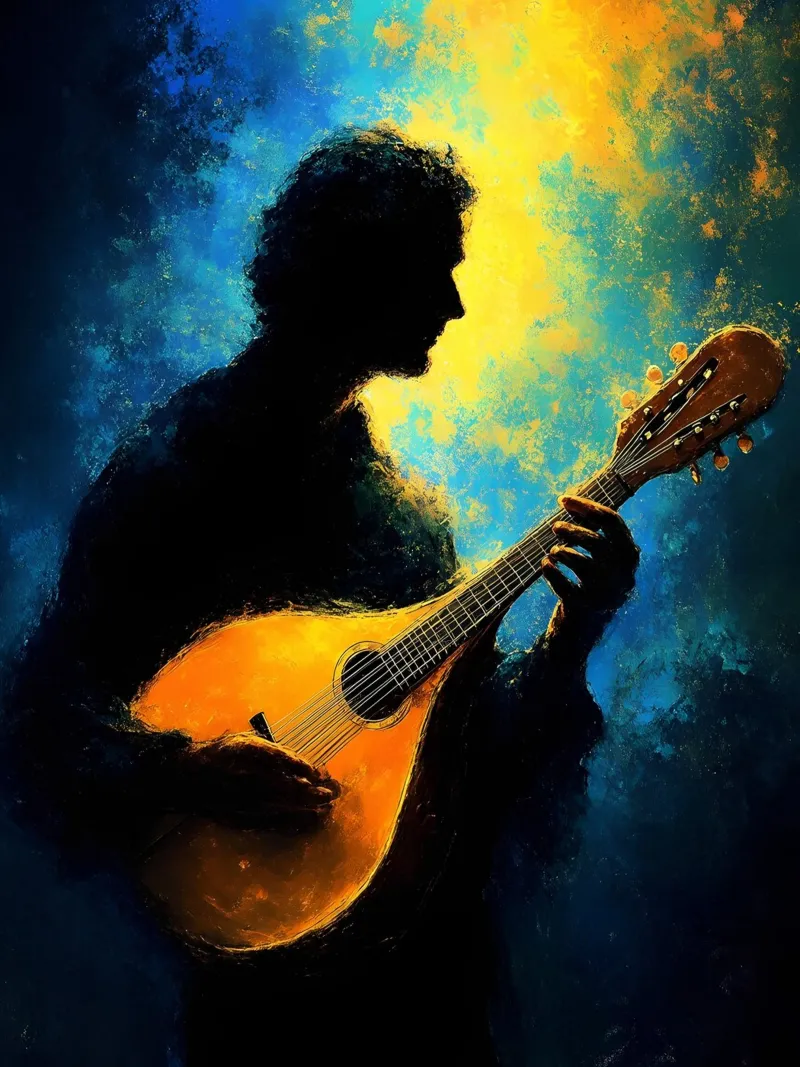 Chitarrista musicista Silhouette poster da Musictime