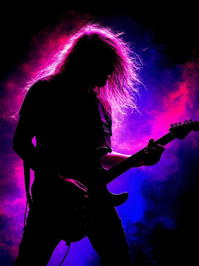 Rockstar - Musiker Silhouette Poster von Musictime