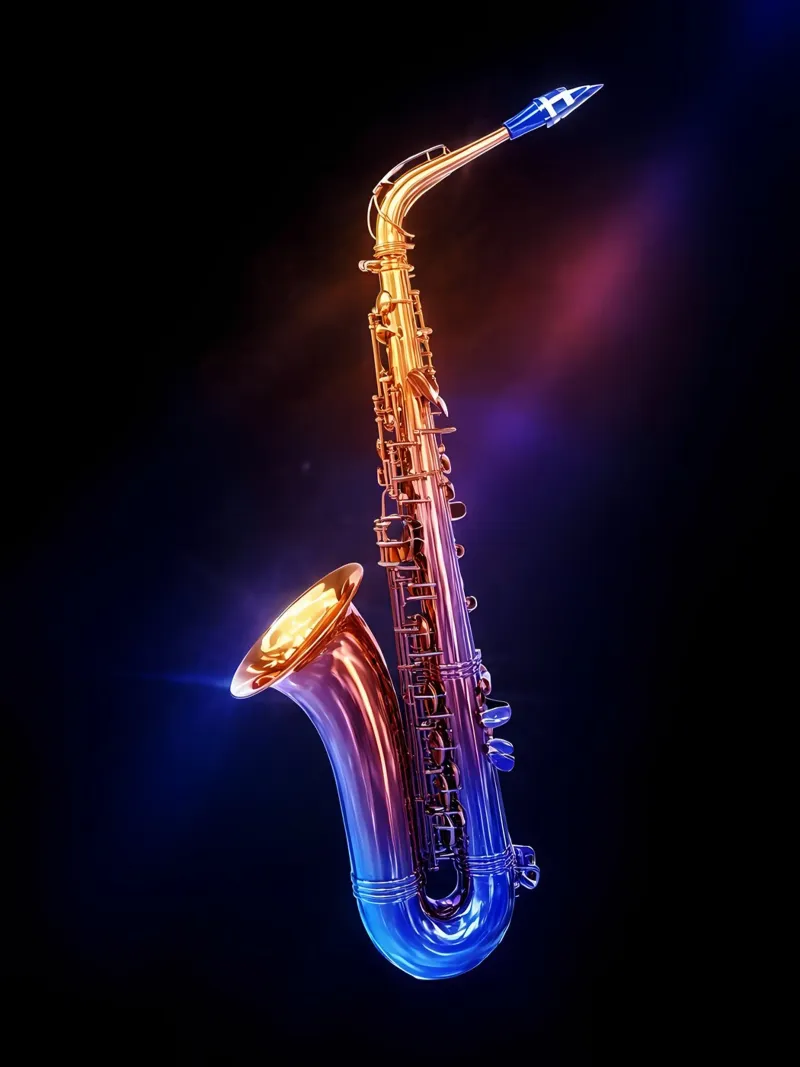 Sassofono - Strumento musicale pellicola backlit da Musictime