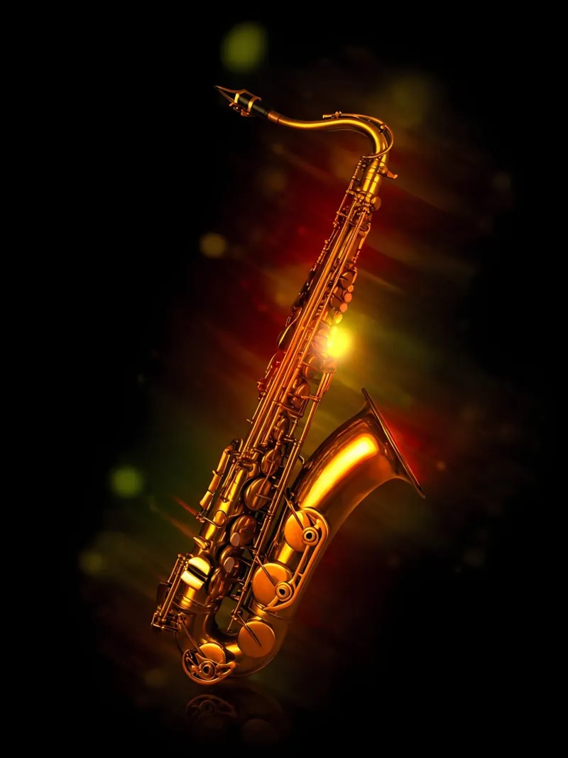 Sassofono - Strumento musicale pellicola backlit da Musictime