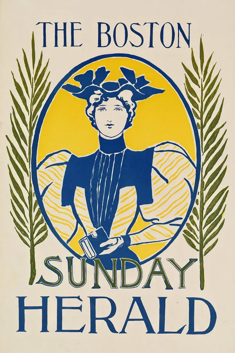 Poster Vintgae - Ritratto di donna - The Boston Magazine carta hahnemühle da Vintage Gems
