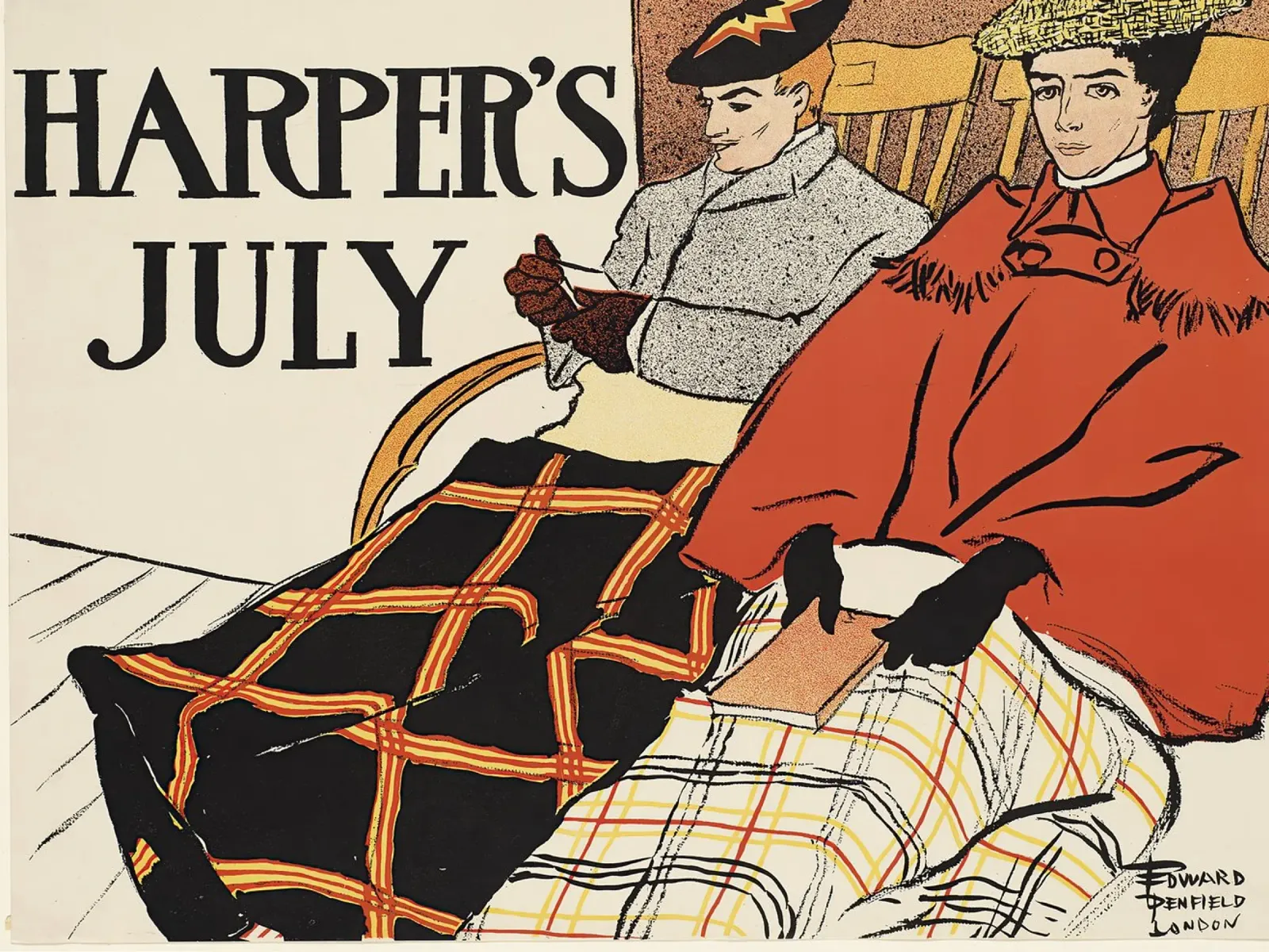 Poster d'epoca, copertina di rivista d'epoca, Harper's poster con telaio in plastica da Vintage Gems