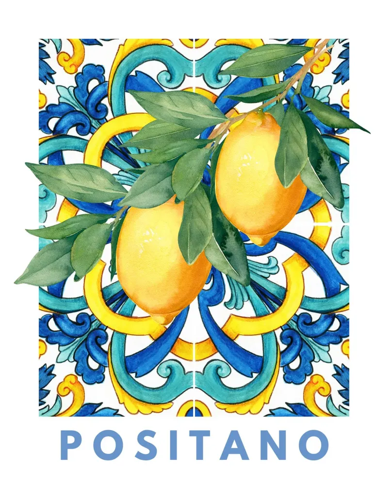 Lemon prints, colorful art, trendy art, modern art, Italian hahnemühle by Bella Studio