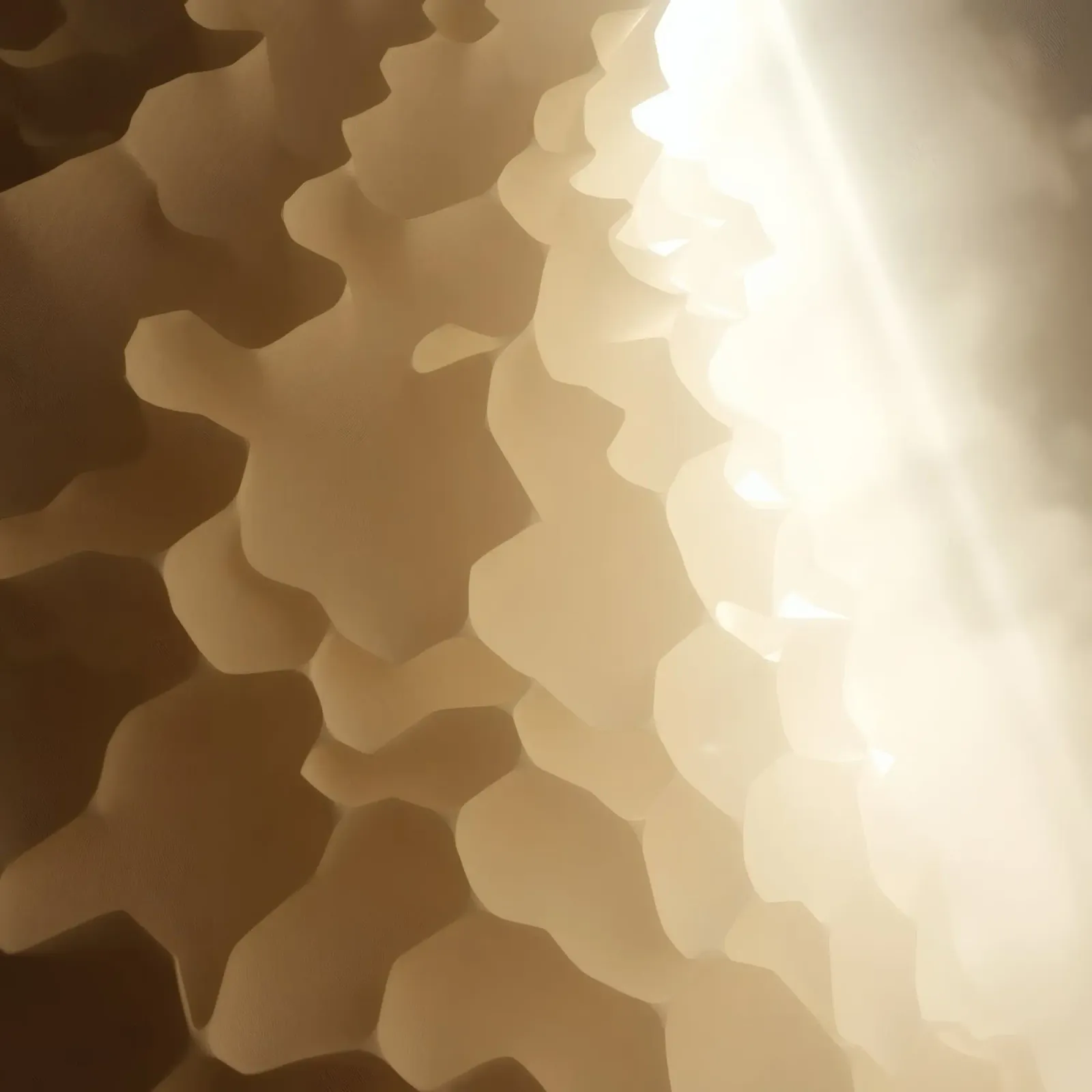 Structure en nid d'abeille éclairée par une lumière douce hahnemühle de DesignDoodle