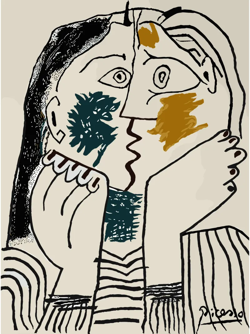 Due in uno - Il mondo delle idee cubiste alluminio dibond da Kunst und Kontrast