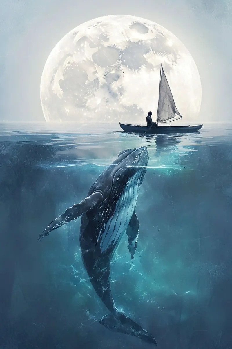 a curious whale alu-dibond by 🎁 ARTVI-SHOP
