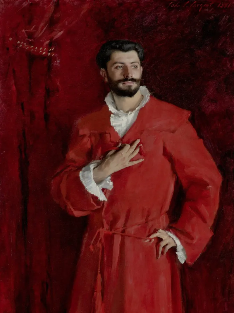 John Singer Sargent Il dottor Pozzi a casa sua poster con telaio in legno da Timeless Artworks