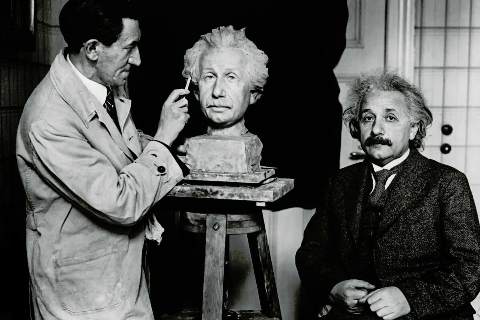 Albert Einstein Portrait pellicola backlit da Gallery Print and Art Limited