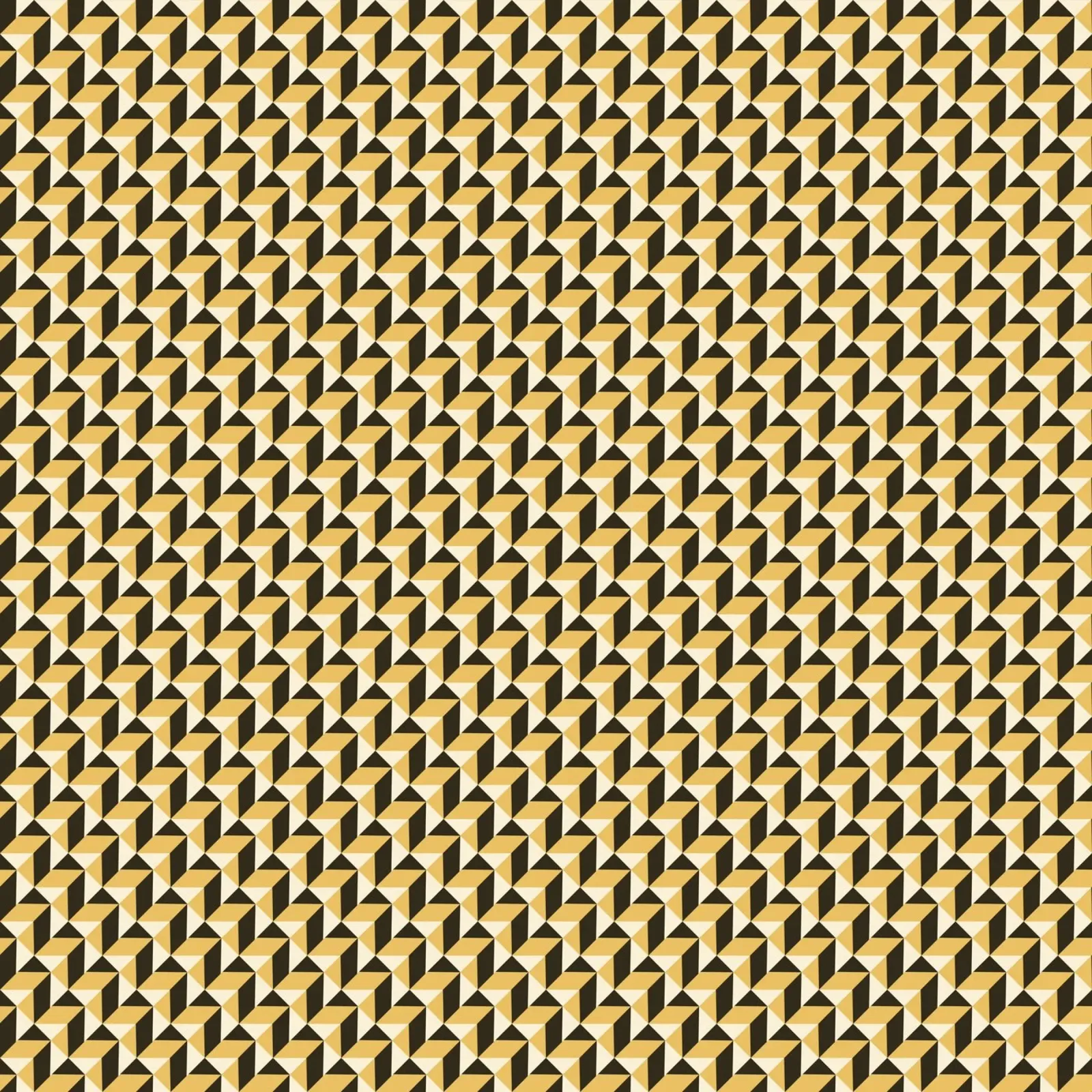 Geometric yellow and black seamless pattern hahnemühle by Little Dean