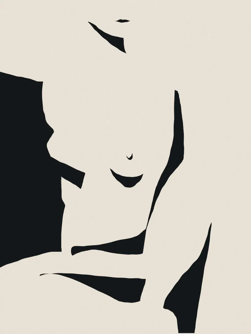 Negative nude canvas by Little Dean