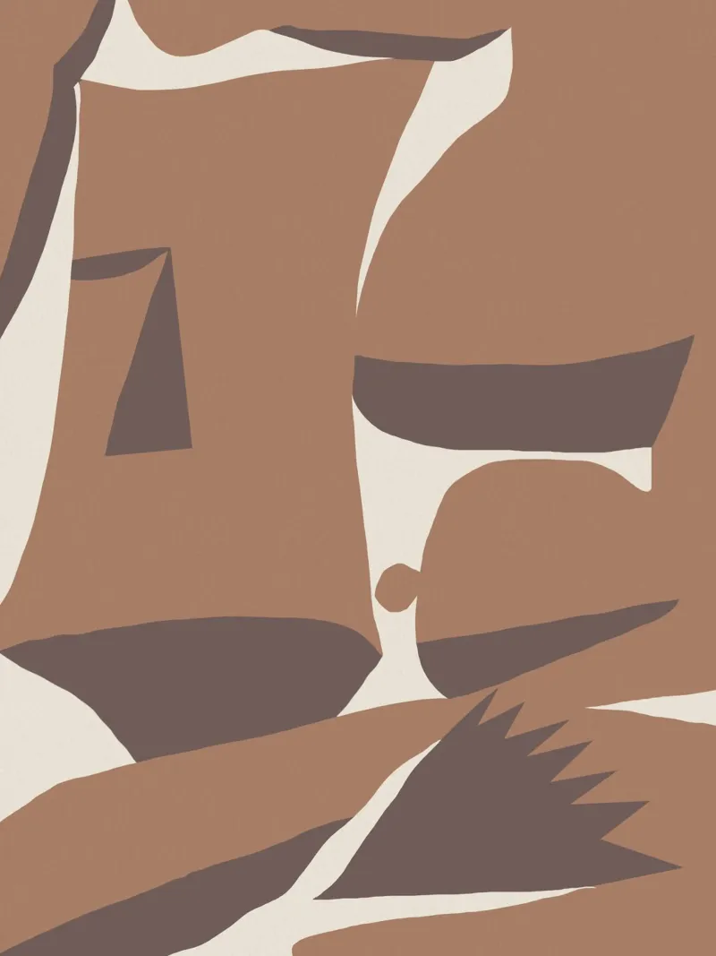 Mocha abstract decorative 04 canvas by Little Dean