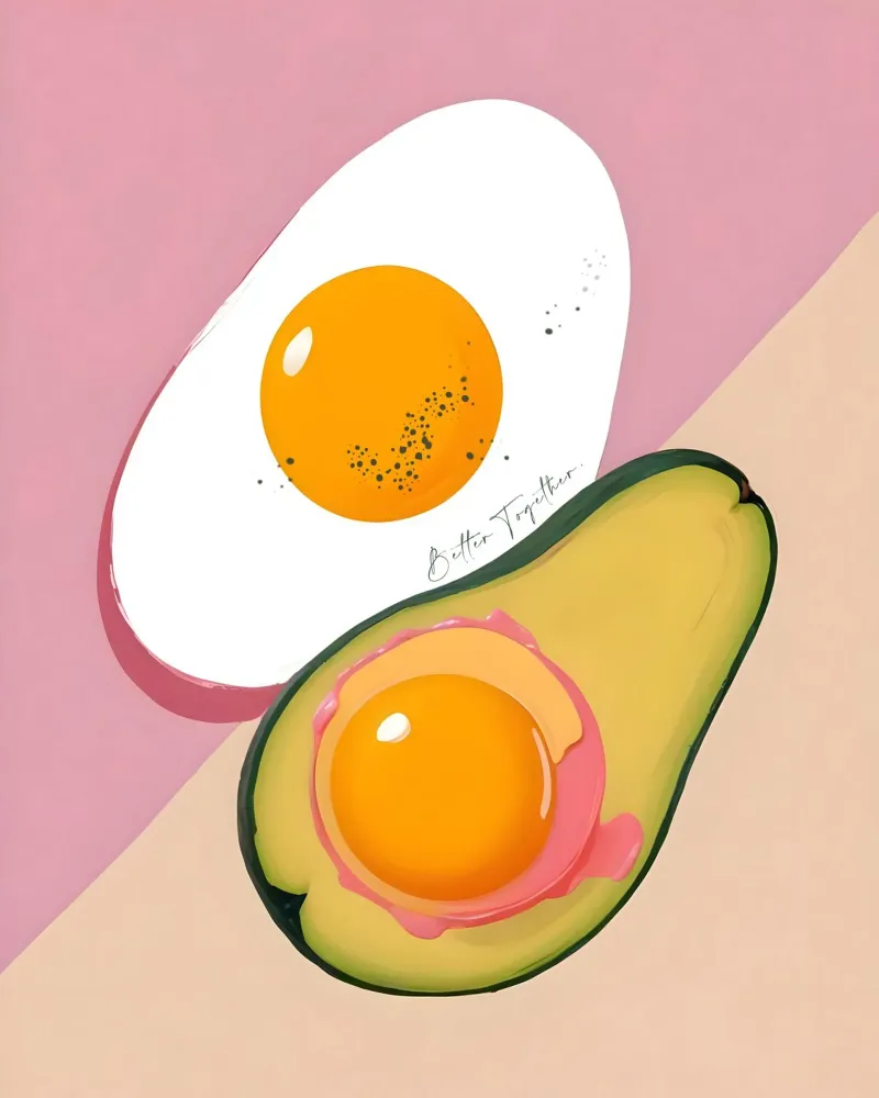 Meglio insieme | Colazione di coppia Avocado e uova pellicola backlit da 83oranges