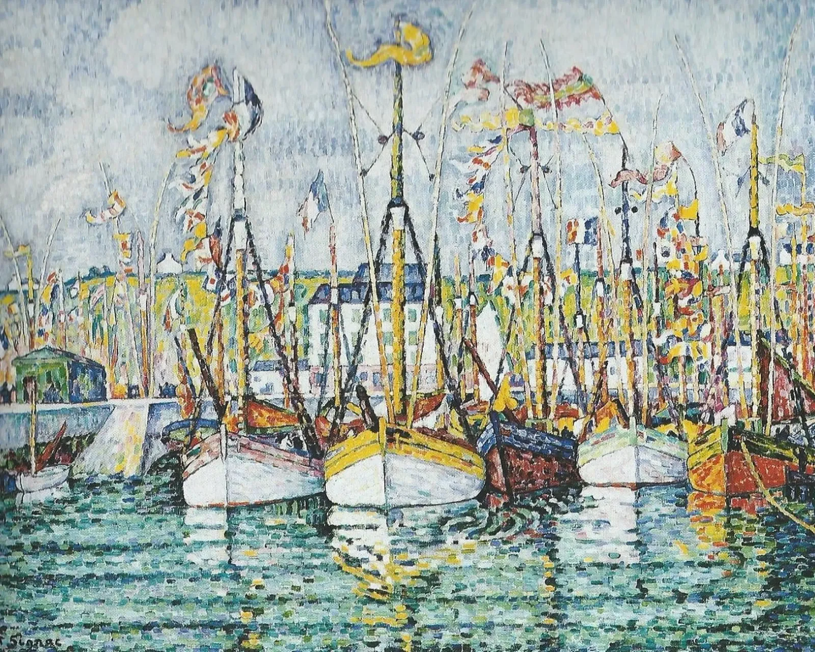 Paul Signac - Benedizione delle tonniere a Groix alluminio dibond da Timeless Artworks