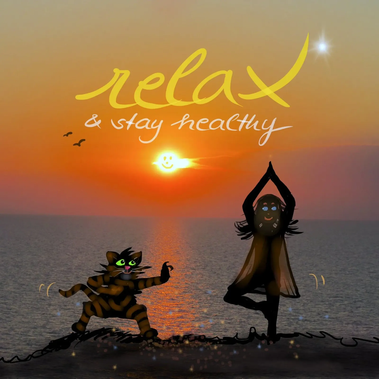 I migliori amici dello yoga poster con telaio in alluminio da Happy 😃 Art 🎨 by Christine Schnoell