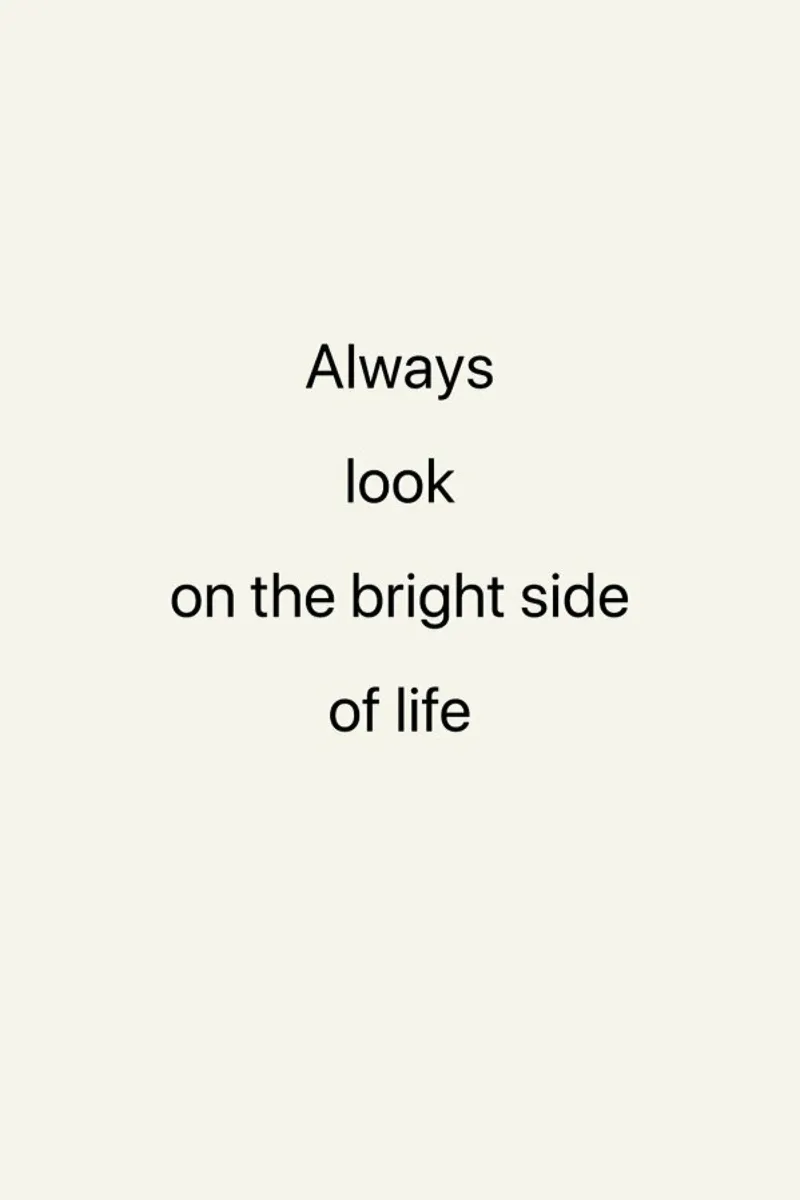 Always Look on the Bright Side pellicola backlit da Studio One