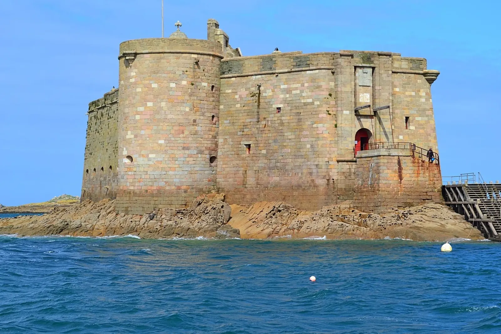 FAA229 CHATEAU DU TAUREAU MORLAIX FRANCIA poster con telaio in alluminio da Thierry vobmann photography