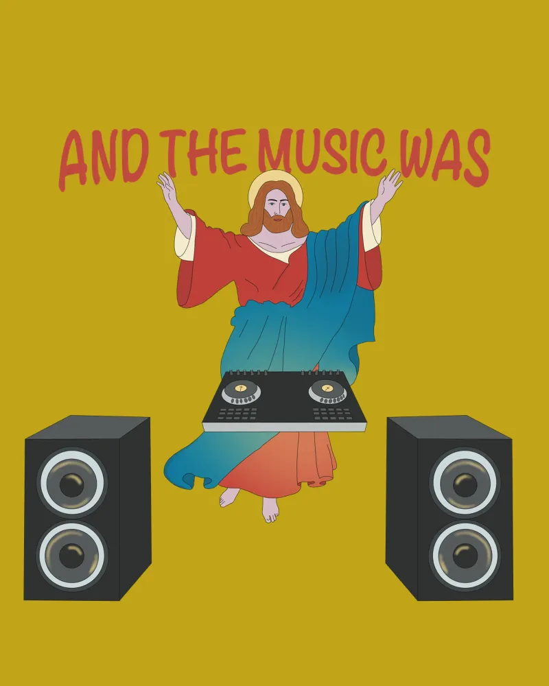 And the music was poster with wooden frame by pronzo