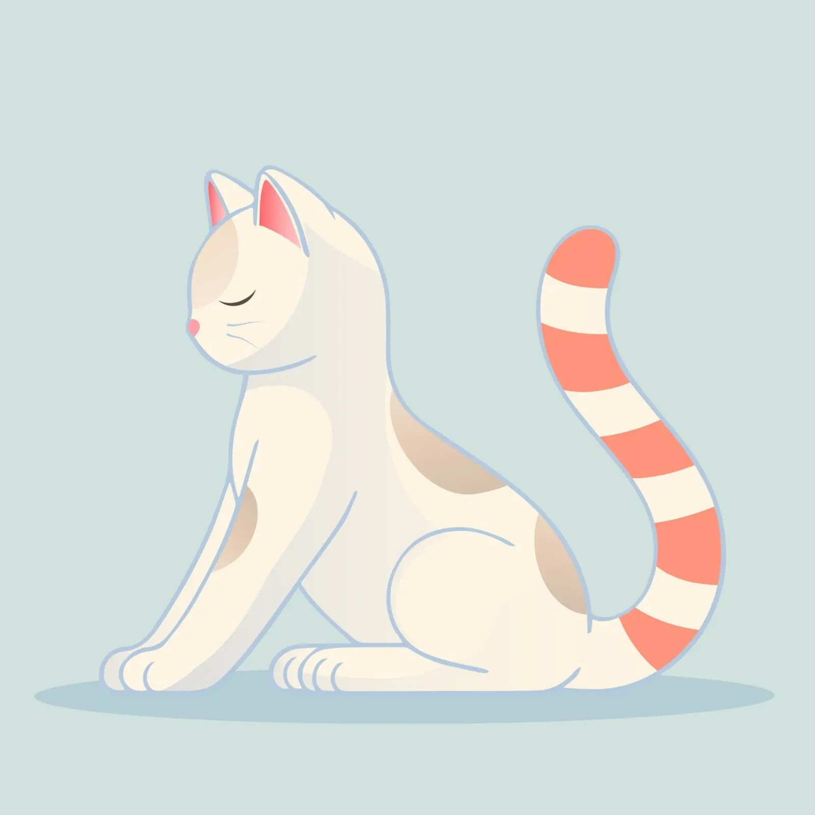 Katze in posizione yoga meditativa carta hahnemühle da namosh