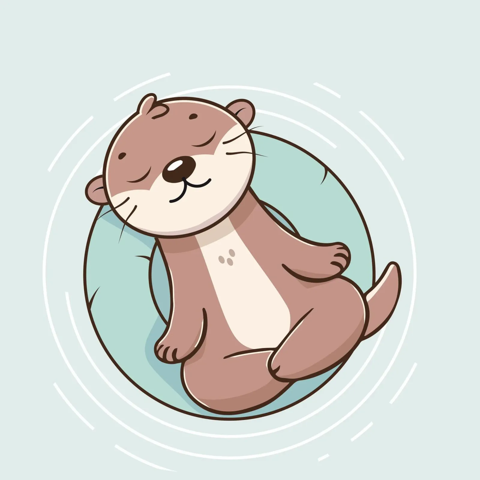 La loutre détendue - pleine conscience & calme poster de namosh