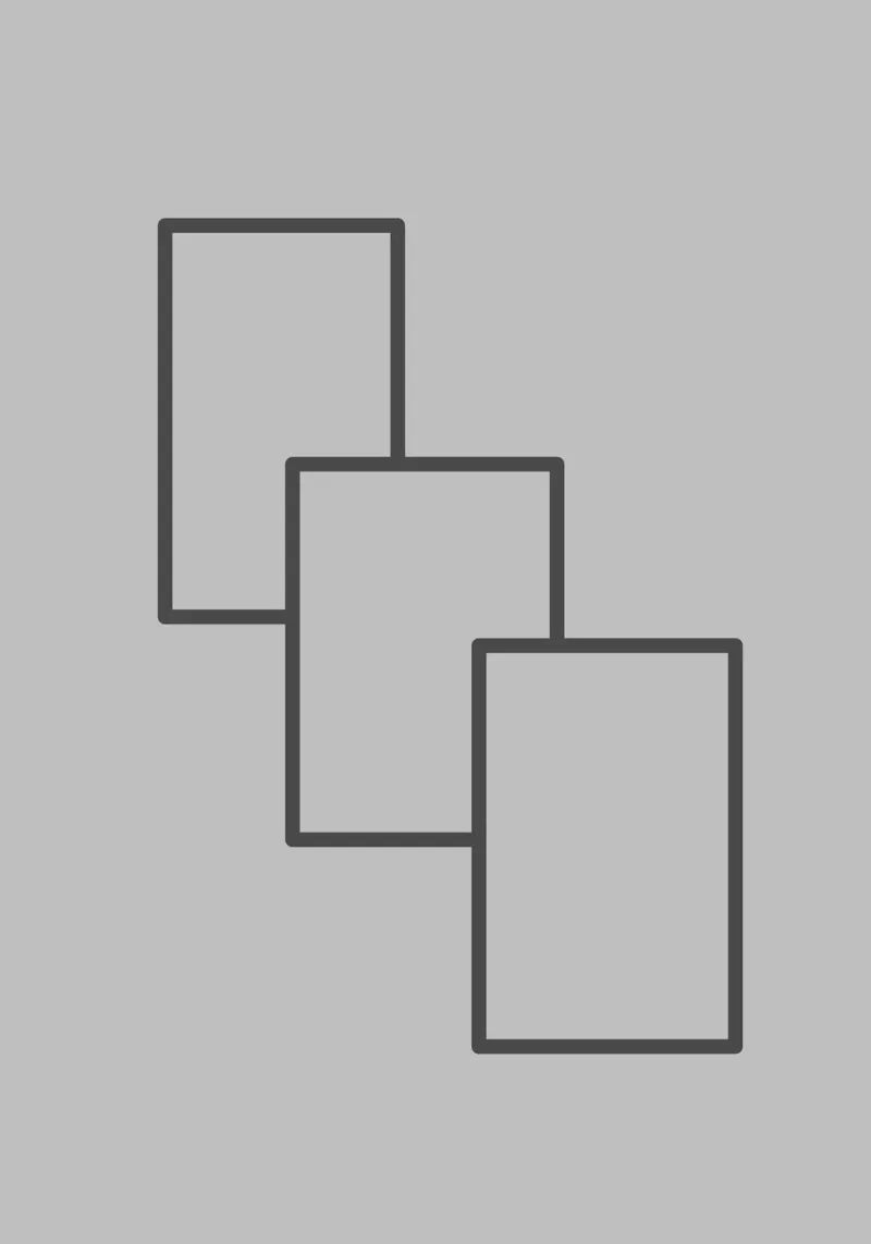 Three black rectangles on a grey background canvas by Something for you