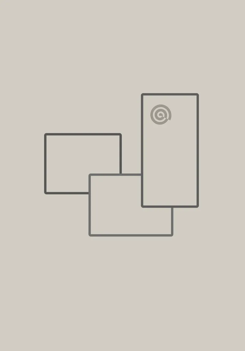 Three rectangles on a grey background hahnemühle by Something for you