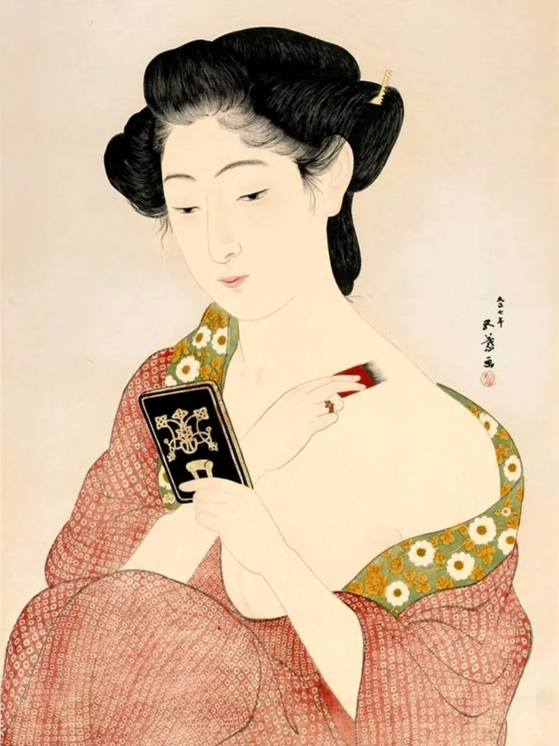 Ukiyo-e: Pittura giapponese, Una donna in biancheria intima, Goyo pellicola backlit da Aesthetic Muse