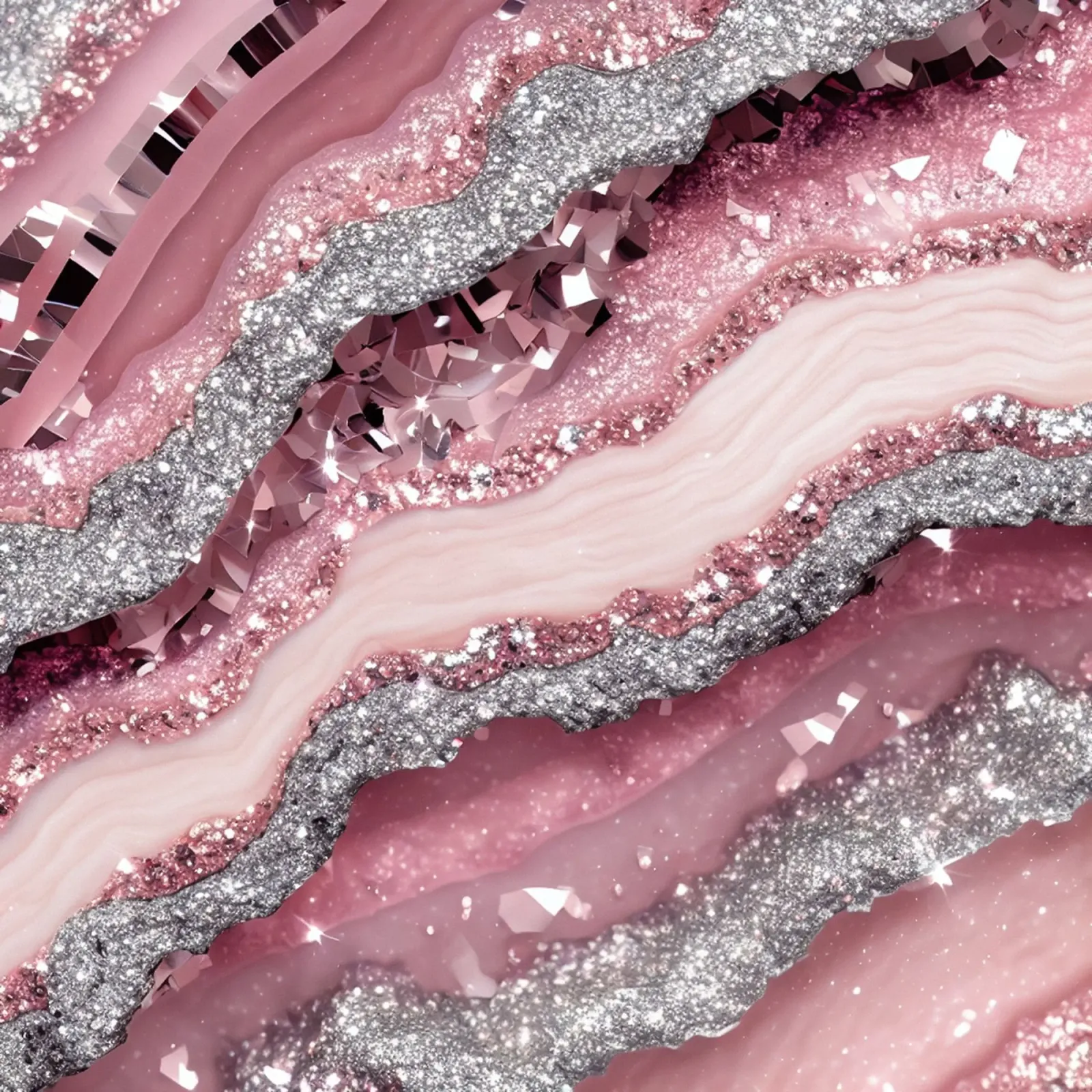 Glam Pink Agate Texture canvas by Gemstone Textures