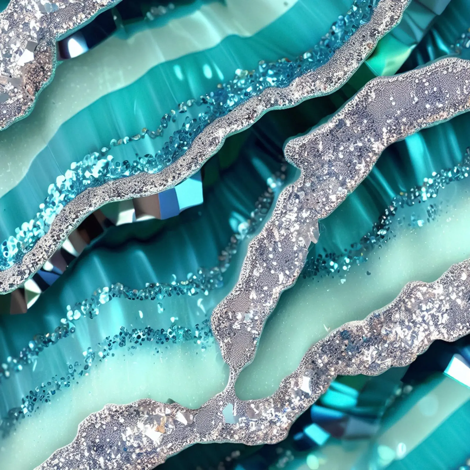 Glam Turquesa Ágata Textura lienzo de Gemstone Textures