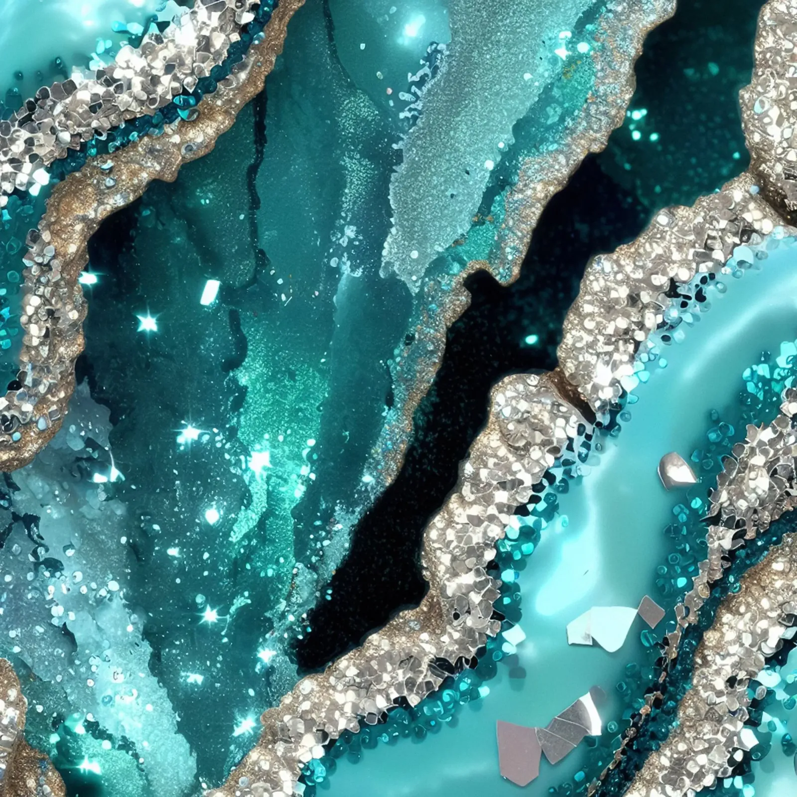 Glam Turquoise Agate Texture canvas by Gemstone Textures