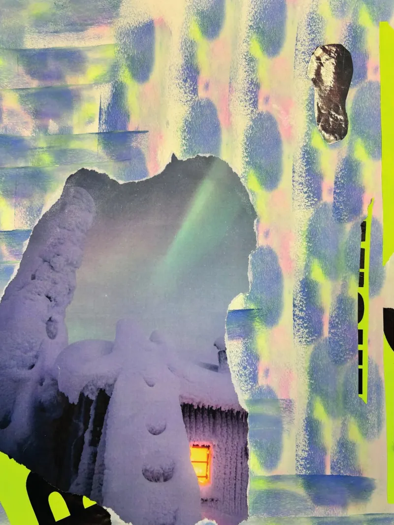 Abstract northern lights No.3 carta hahnemühle da PeHa - ART