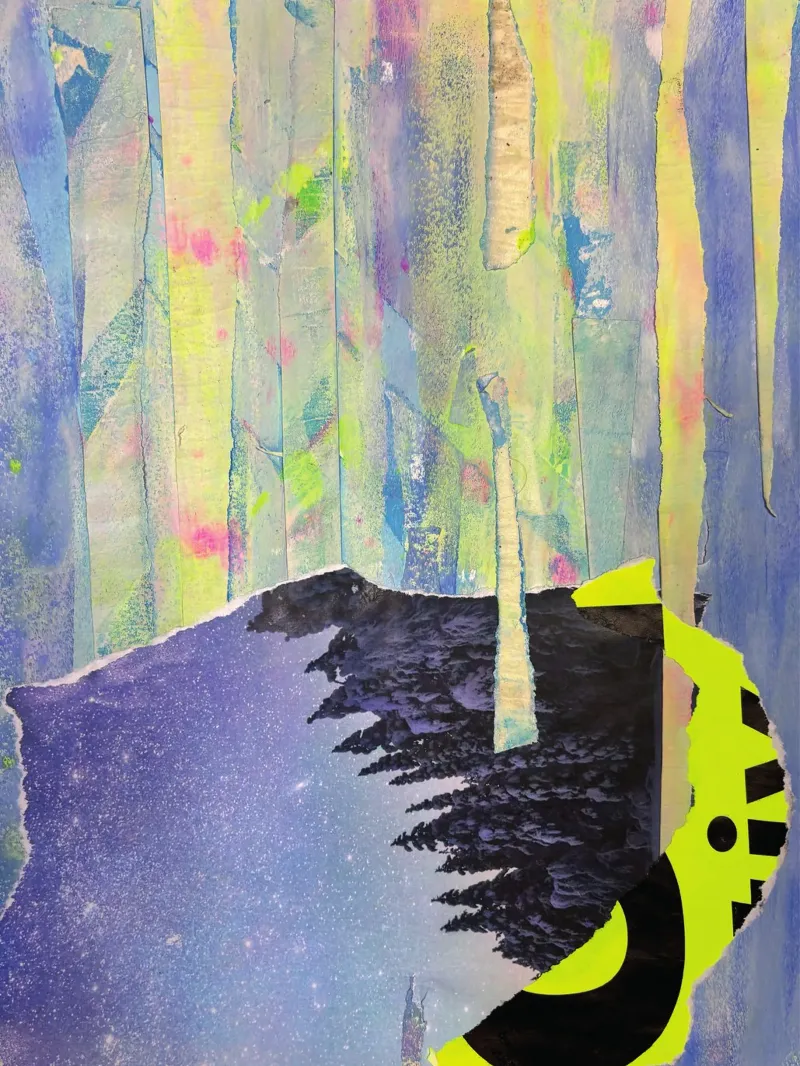 Abstract northern lights No.2 carta hahnemühle da PeHa - ART