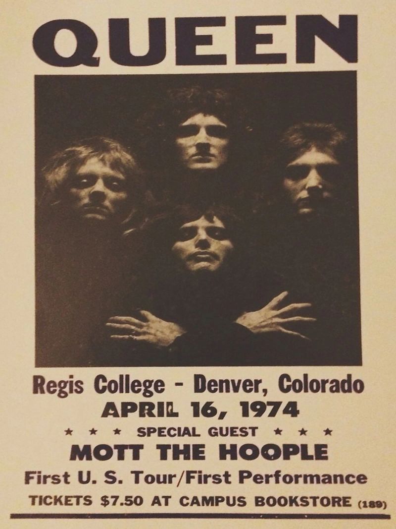 Vintage Queen Concert Poster 1974 Denver poster de SoundStudio