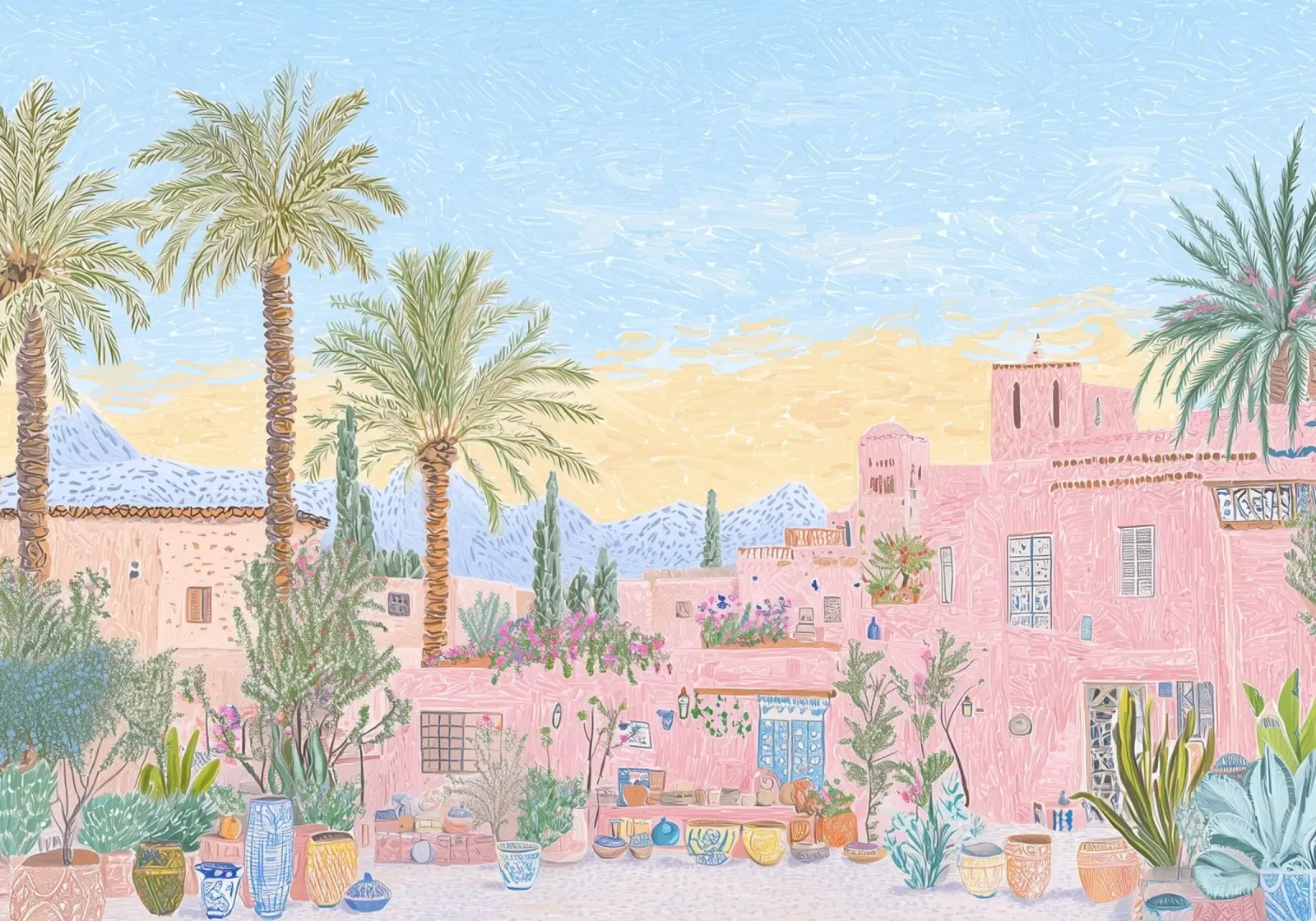 Morocco Print, Africa Travel Poster, Sunset Print hahnemühle by Gaia