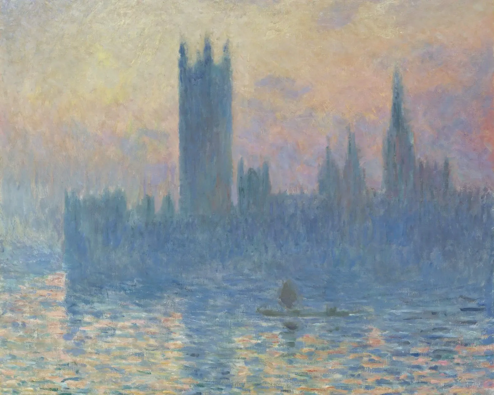 Claude Monet - De Parlementsgebouwen, Zonsondergang canvas van William Store
