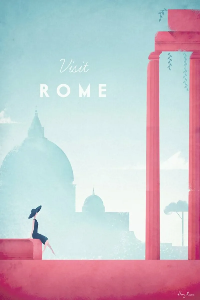 Rome poster con telaio in alluminio da Henry Rivers
