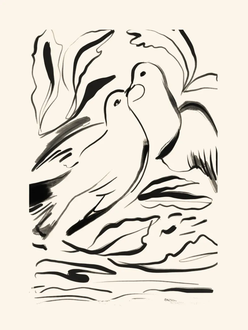 Minimalist Birds canvas by ThingDesign