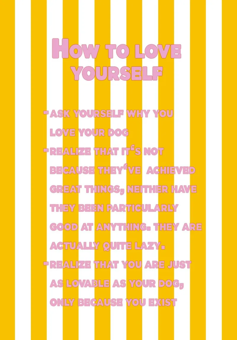 How to love yourself poster con telaio in plastica da thesoulhugclub