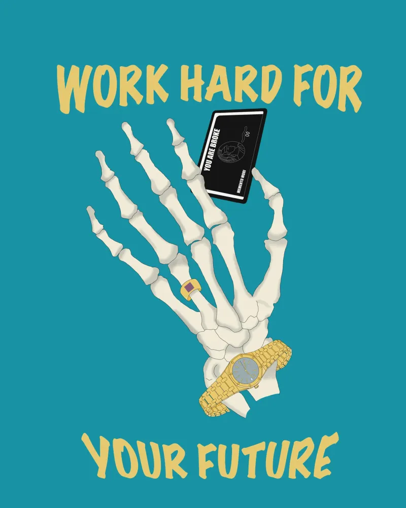 Lavorate sodo per il vostro futuro poster con telaio in alluminio da pronzo